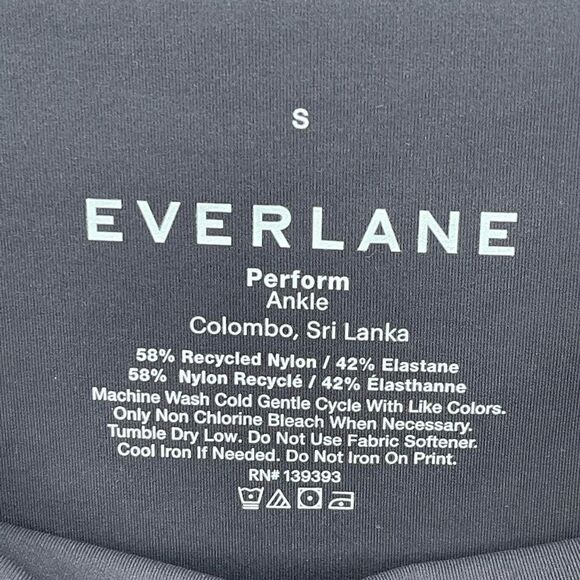 Everlane The Perform Legging Ankle High Waist Sweat Wicking Ink Grey Women Small - Picture 7 of 8
